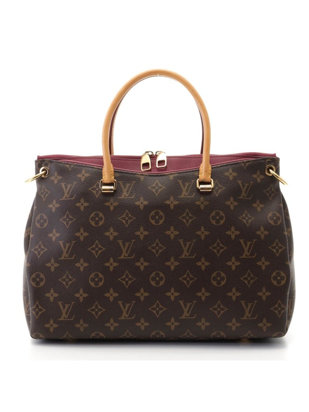 Louis Vuitton Pallas Monogram Raisin Handbag Canvas Brown